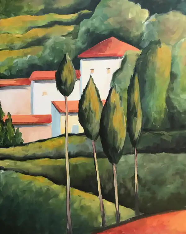Landscape, Southern France 'In The Style Of' Modigliani