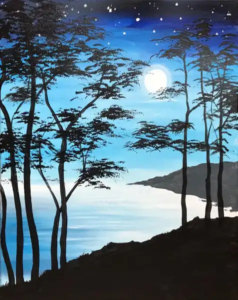 Moonlight On Cedars