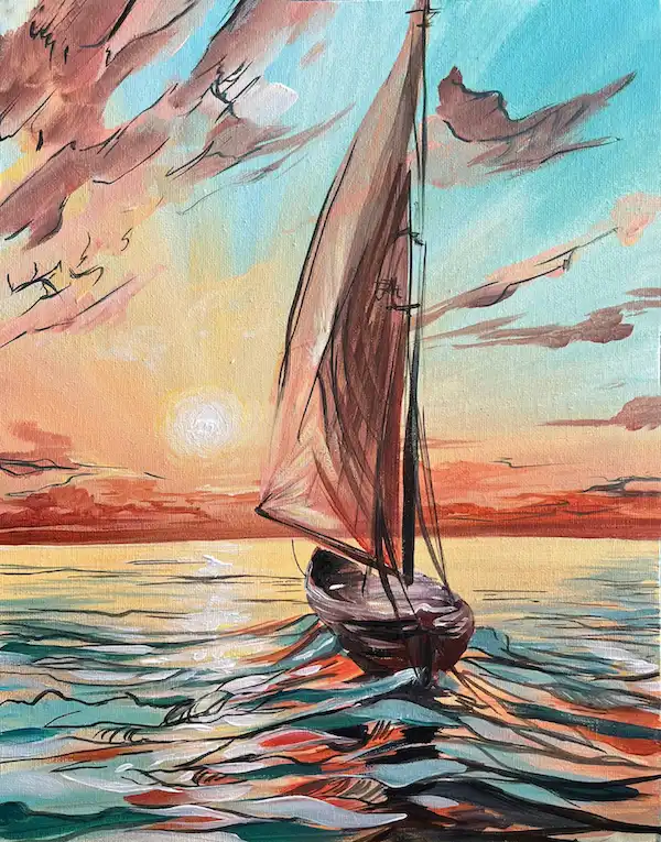 Sails At Sunset