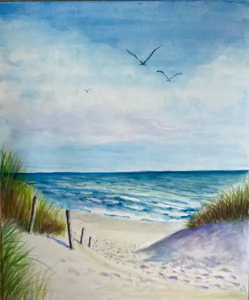 Sand Dunes & Salty Air Watercolour