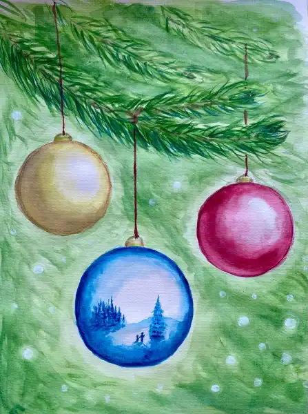 Christmas Bauble Watercolour
