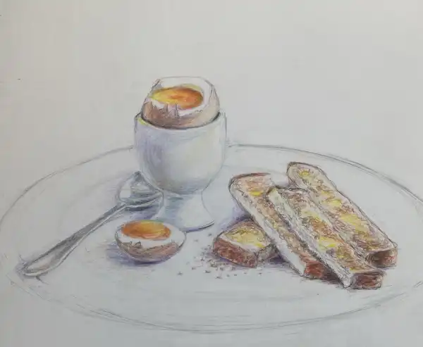 Egg & Soldiers Drawing