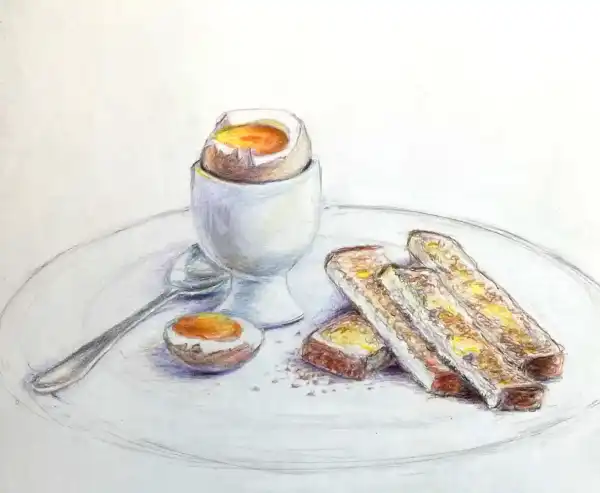 Egg & Soldiers Drawing