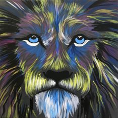 Lion painting with Brush Party
